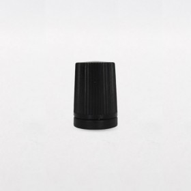 Capsule Rollon noire striée inviolable DIN18 avec bille inox