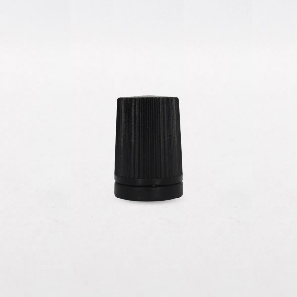 Capsule Rollon noire striée inviolable DIN18 avec bille inox