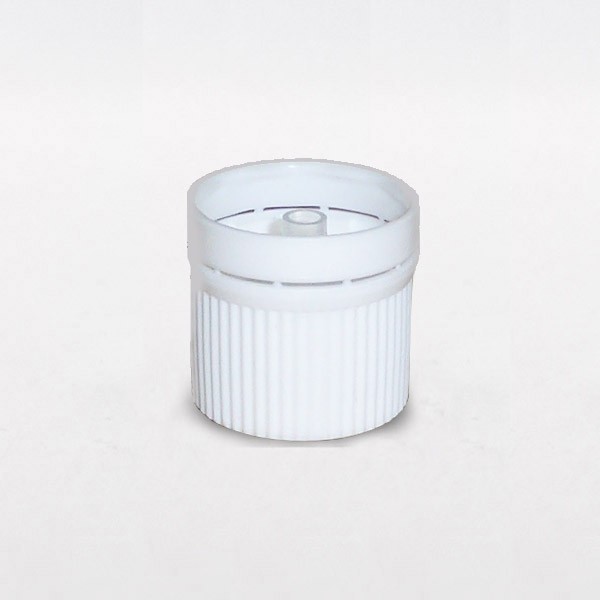 Compte-goutte blanc striée inviolable DIN18 avec insert huileux