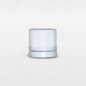Compte-goutte blanc striée inviolable DIN18 avec insert huileux