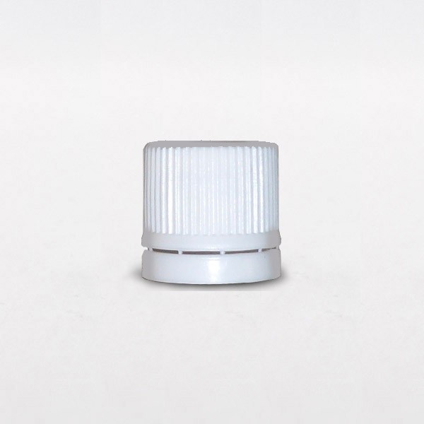 Compte-goutte blanc striée inviolable DIN18 avec insert huileux