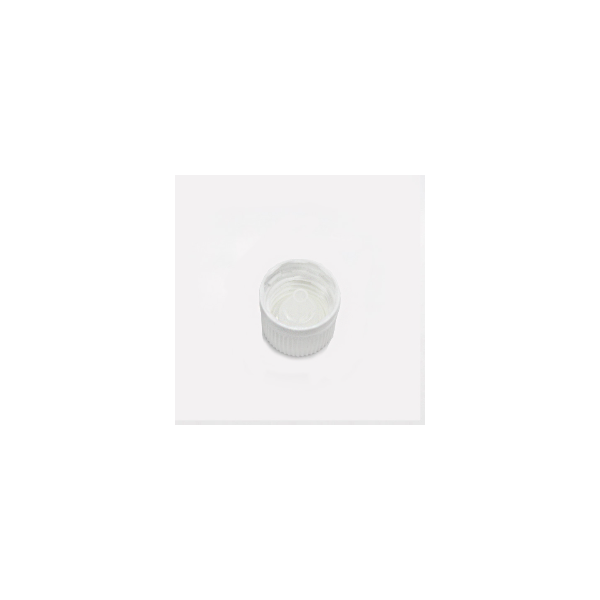 Compte-goutte blanc striée inviolable DIN18 avec insert huileux