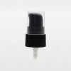 Pompe crème noire DIN18 avec capuchon transparent