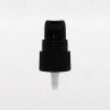 Pompe crème noire DIN18 avec capuchon transparent