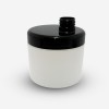 Pot colonne 500 ml PEHD naturel avec couvercle dispenser noir